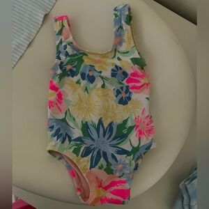 Floral Newborn Swim Suit 0-3mo